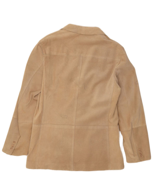 J.J.Scott Veste blazer en daim à 3 boutons pour homme IT 52 XL Cuir beige