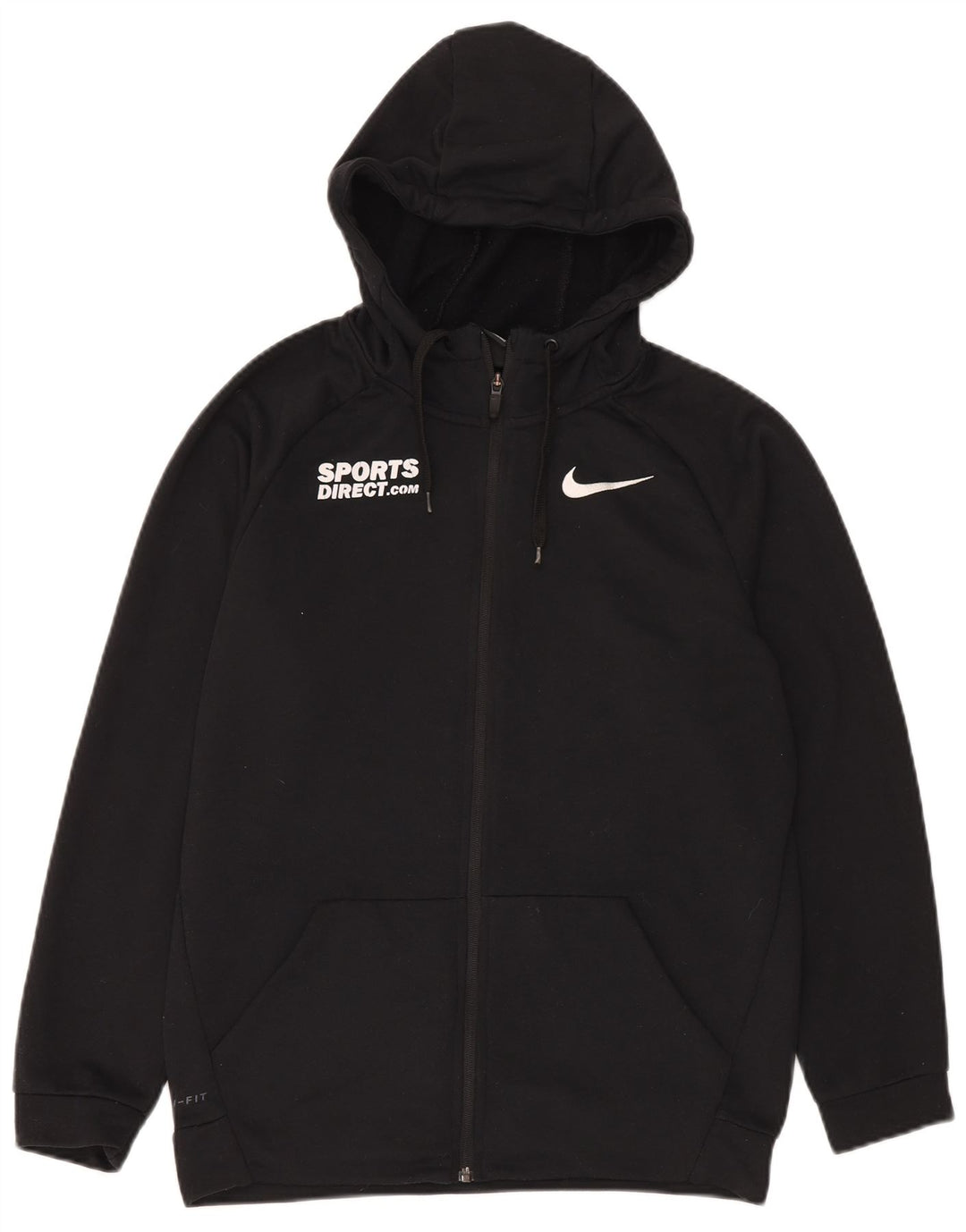 Nike Hommes Dri Fit Graphic Zip Sweat à capuche Petit Noir Polyester
