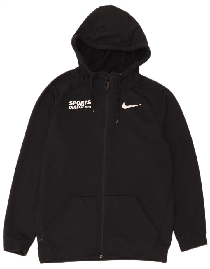 Nike Hommes Dri Fit Graphic Zip Sweat à capuche Petit Noir Polyester