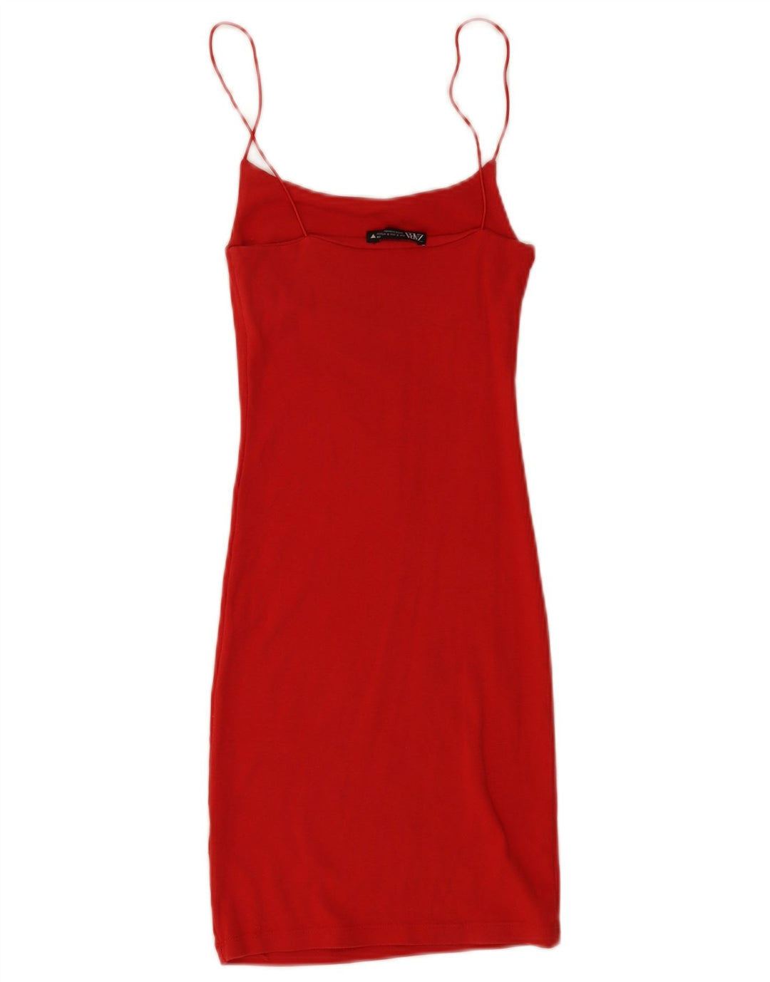 Zara Femme Robe d'été UK 8 Petit Coton Rouge