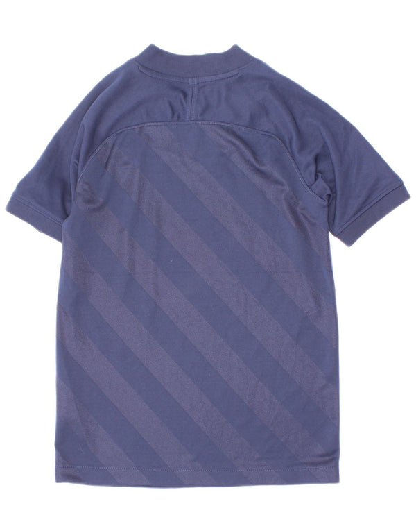 Nike Garçons Dri Fit T-Shirt Top 6-7 ans XS Bleu Marine Rayé Polyester