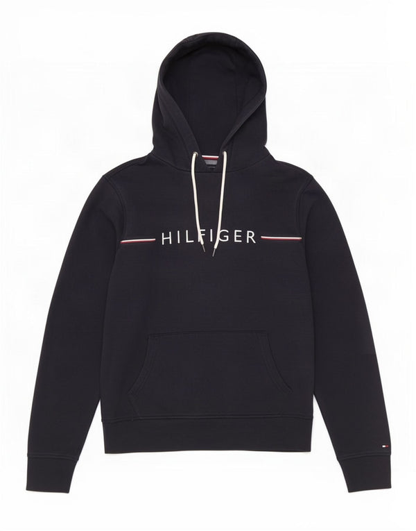 Tommy Hilfiger Pull à Capuche Graphique Homme Bleu Marine Moyen Coton