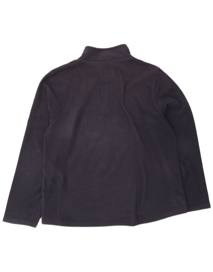 Weird Fish Pull polaire à col zippé pour homme 2XL Bleu marine Polyester