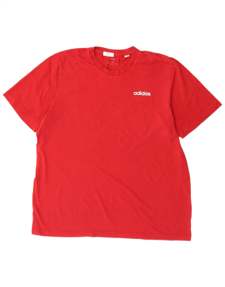 ADIDAS Mens T-Shirt Top XL Red Cotton