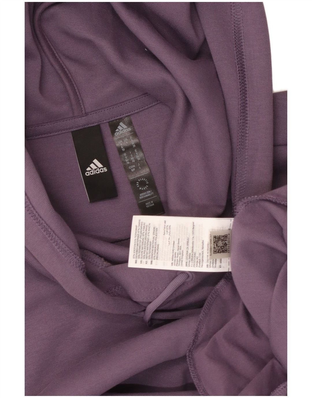 ADIDAS Pull à capuche surdimensionné pour femme UK 8/10 Petit Violet Coton
