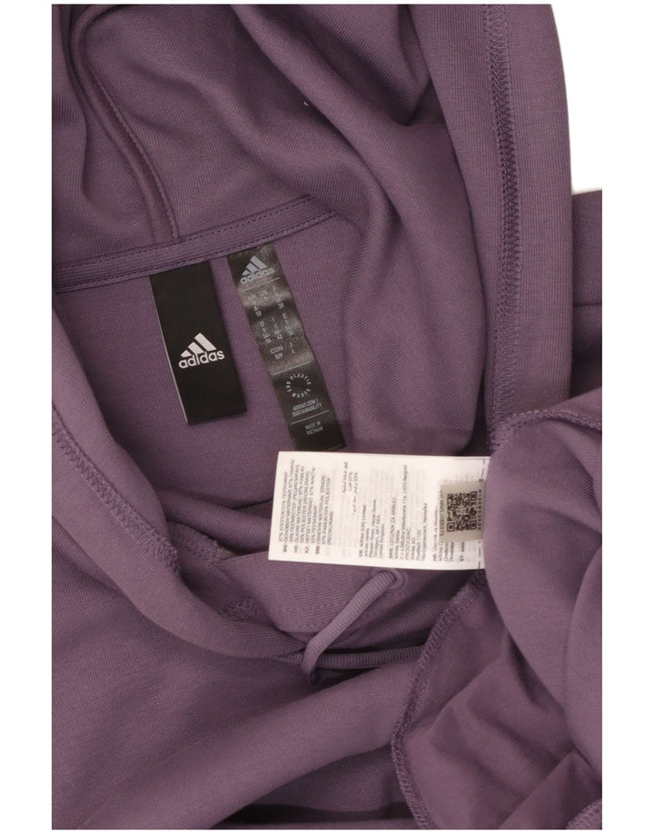 ADIDAS Pull à capuche surdimensionné pour femme UK 8/10 Petit Violet Coton