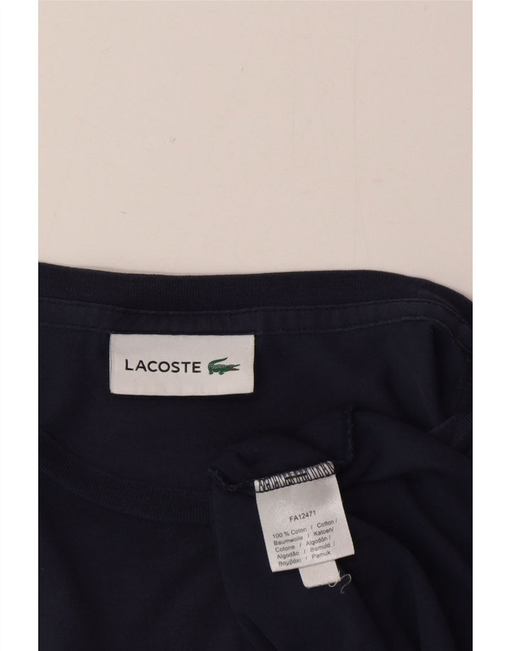 Lacoste T-Shirt Homme Haut Large Bleu Marine Coton