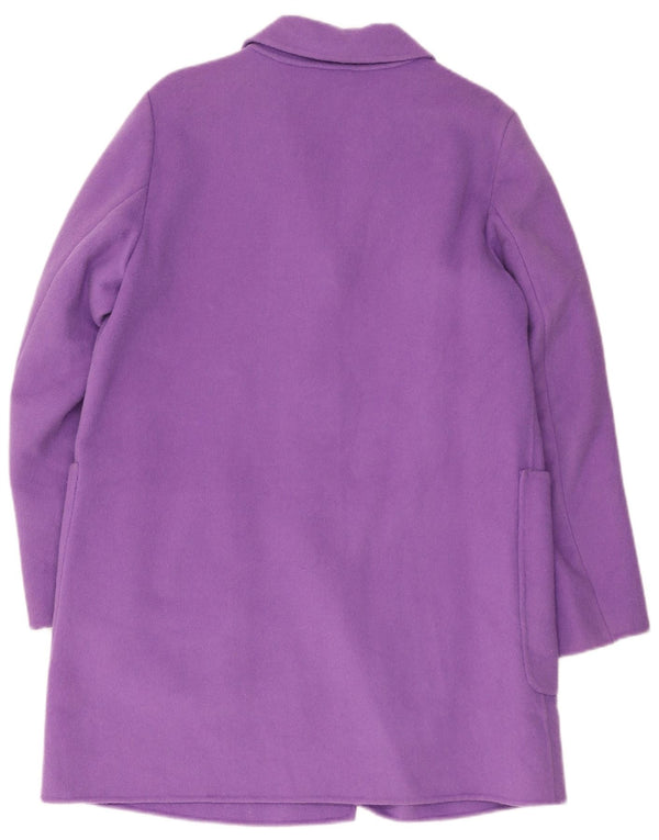 Benetton Pardessus Femme UK 14 Large Violet Laine