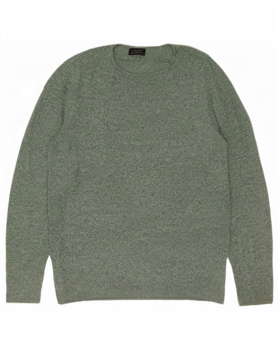 Zara Pull col bateau pour homme, grand, vert moucheté