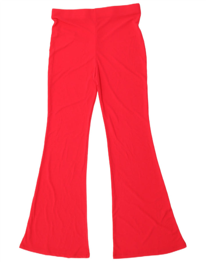 Zara Pantalon décontracté évasé pour femme Large W30 L32 Rose Polyester