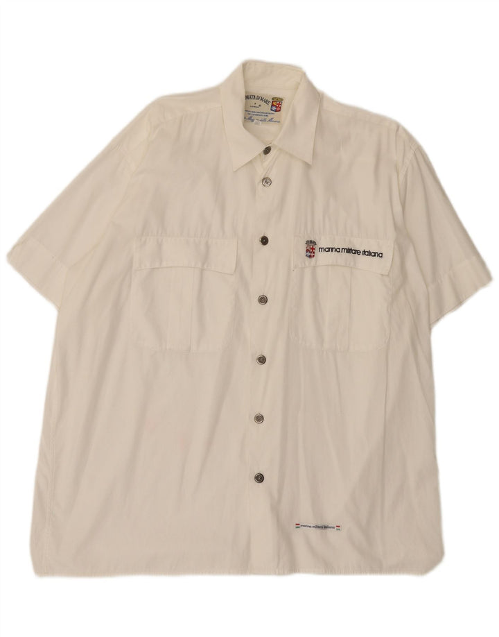 Armata Di Mare Chemise graphique à manches courtes pour homme IT 52 Large Blanc