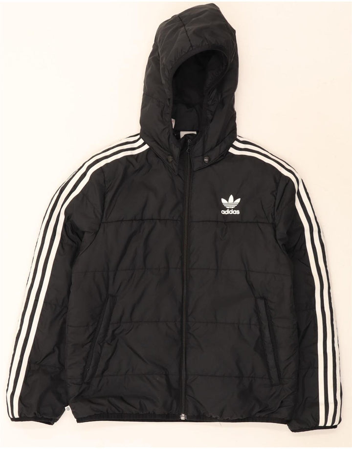 Veste matelassée à capuche Adidas Garçon 11-12 ans Noir Polyester
