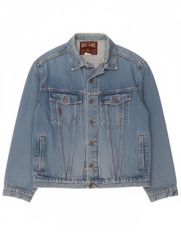 Wild Jeans Veste en Jean Homme UK 42 XL Bleu Coton