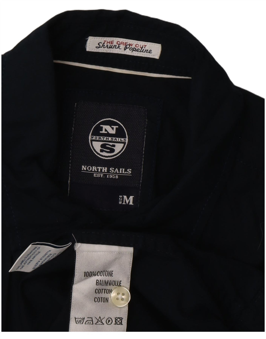 North Sails Chemise Graphique à Manches Courtes Homme Bleu Marine Moyen Coton