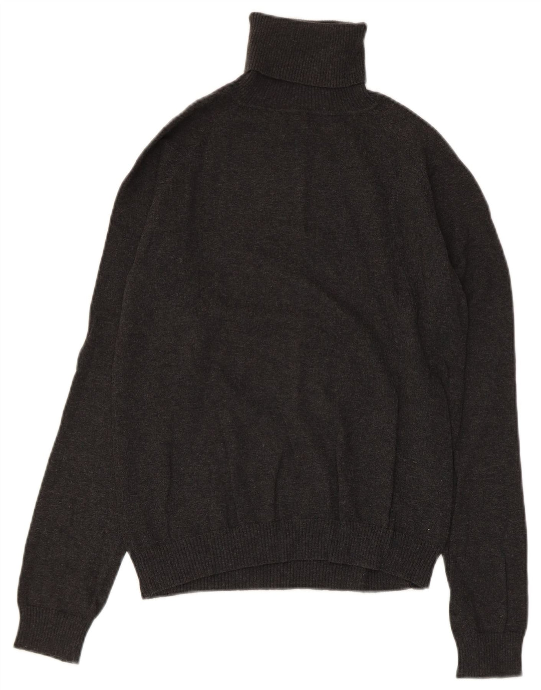 ZARA Femme Pull Col Roulé UK 18 XL Gris Coton