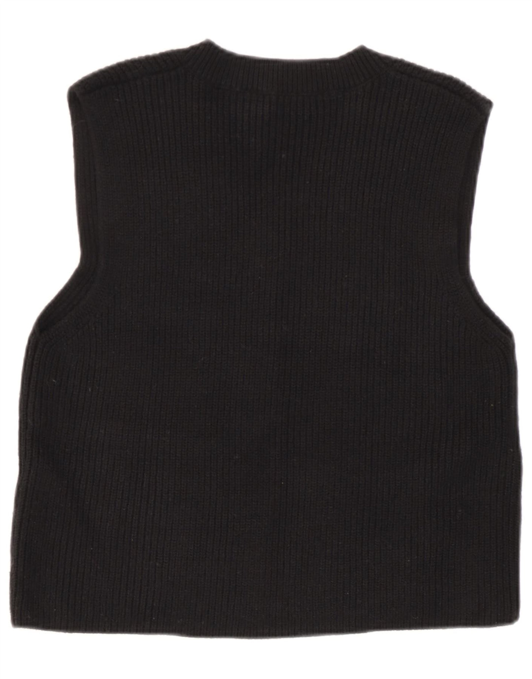 Zara Womens Vest Débardeur UK 14 Moyen Noir
