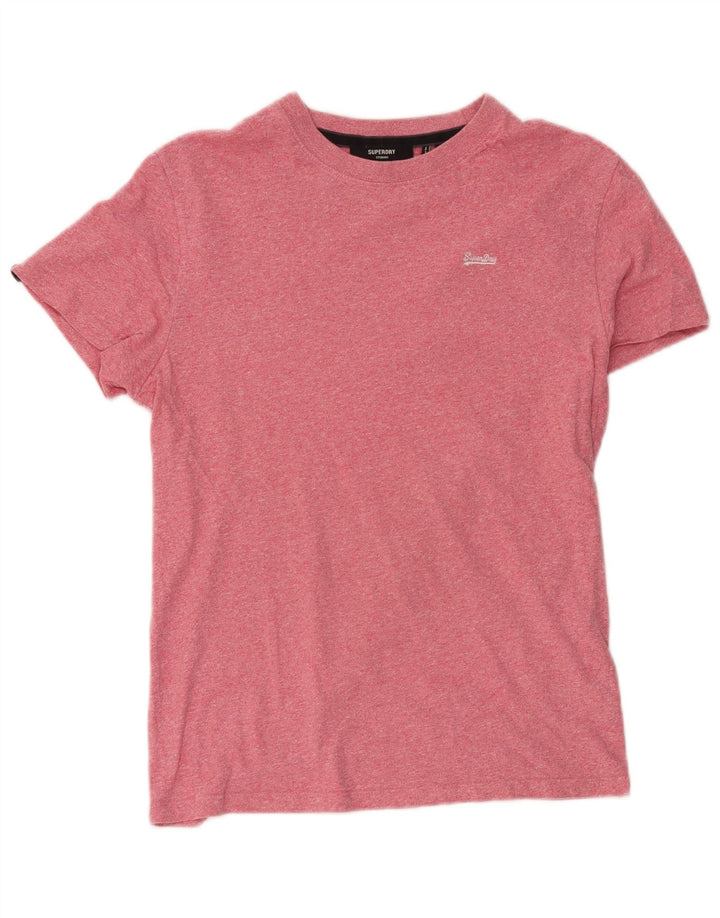 Superdry T-Shirt Homme Rose Moyen Moucheté Coton