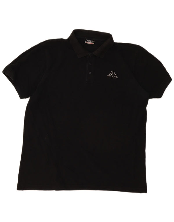Kappa Polo Homme XL Noir Coton