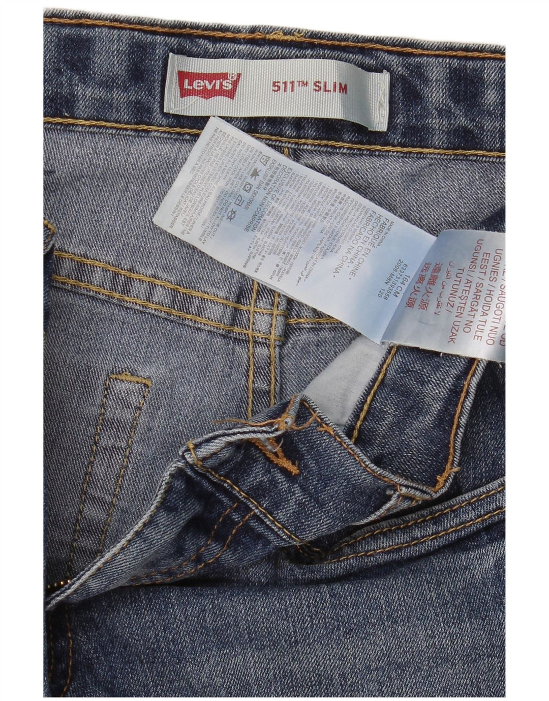 Levi's Garçon 511 Jean Slim 13-14 ans W28 L29 Bleu Coton