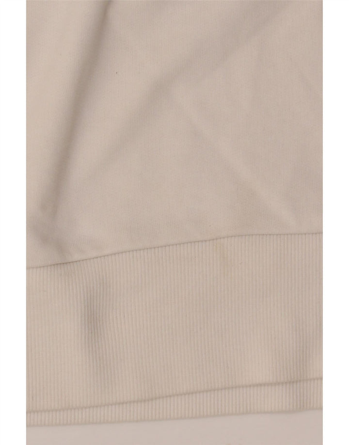 PUMA Sweat-shirt court surdimensionné pour femme UK 14 en coton blanc moyen