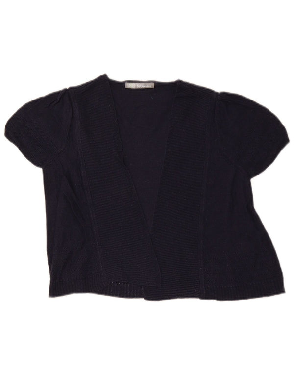 Marks & Spencer Haut cardigan à manches courtes pour femme UK 10 Small Bleu marine