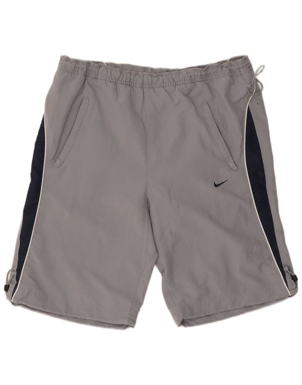 Nike Short de sport pour homme UK 31/33 Gris moyen Polyester colour block