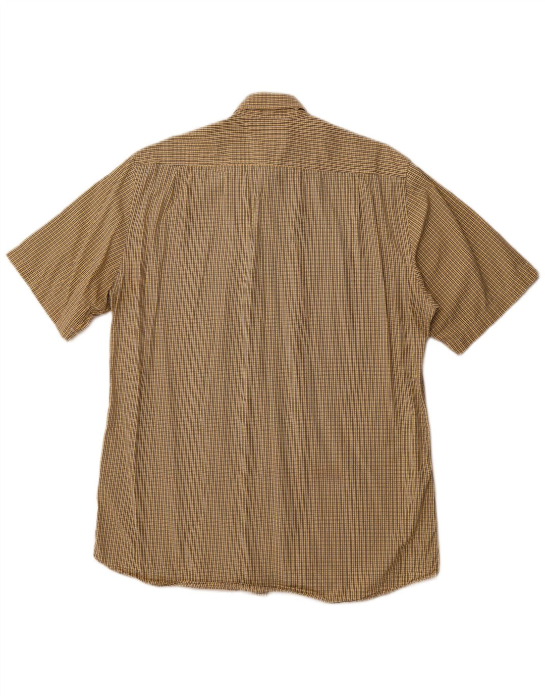 HUGO BOSS Chemise à manches courtes homme taille 40 coton à carreaux jaune moyen