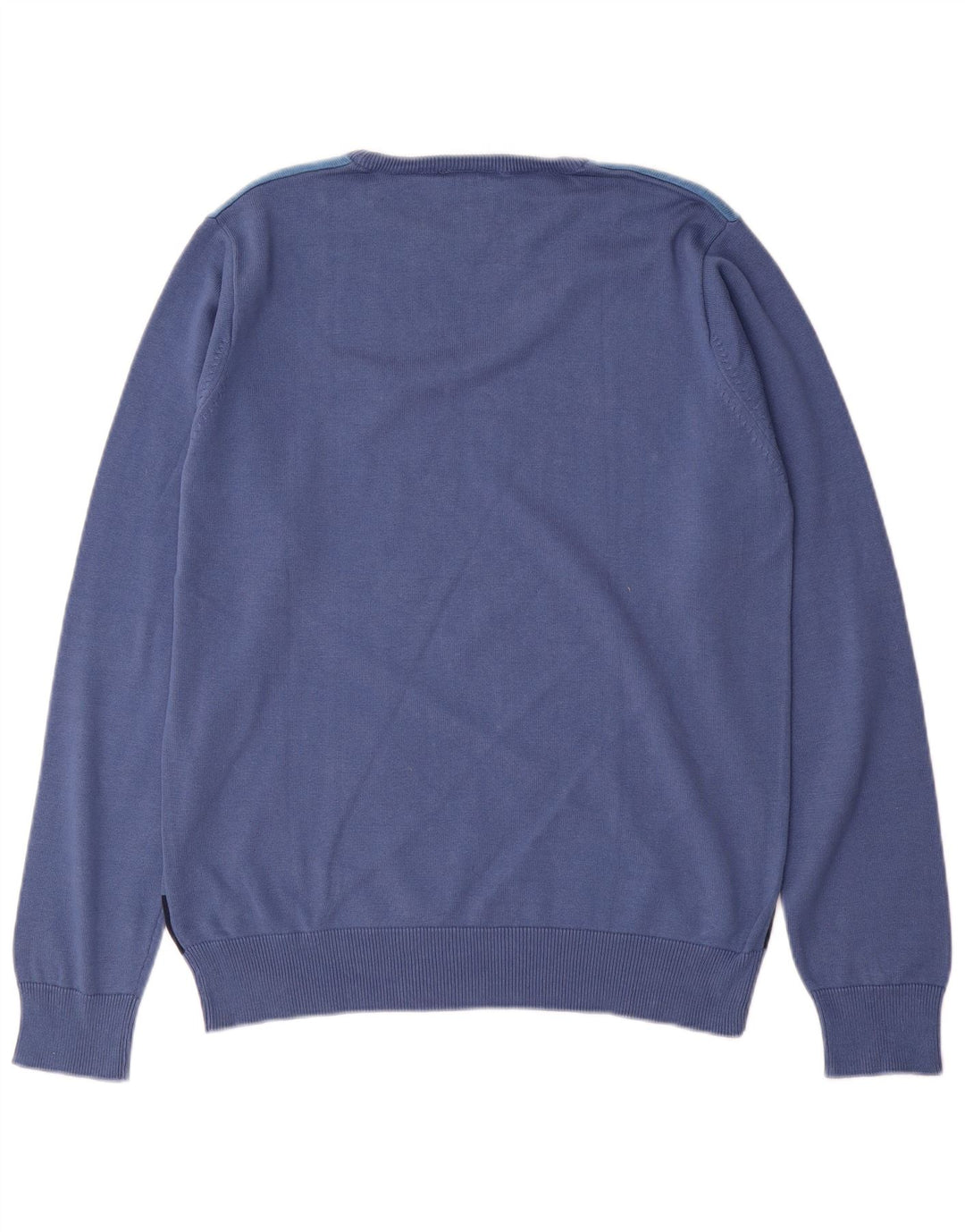 GIANMARCO VENTURI Pull col rond homme en coton rayé bleu moyen