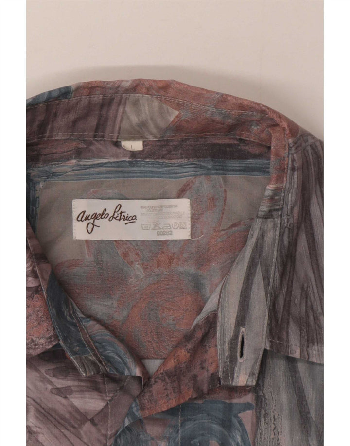 Angelo Litrico Chemise Homme Large Multicolore Patchwork Polyester