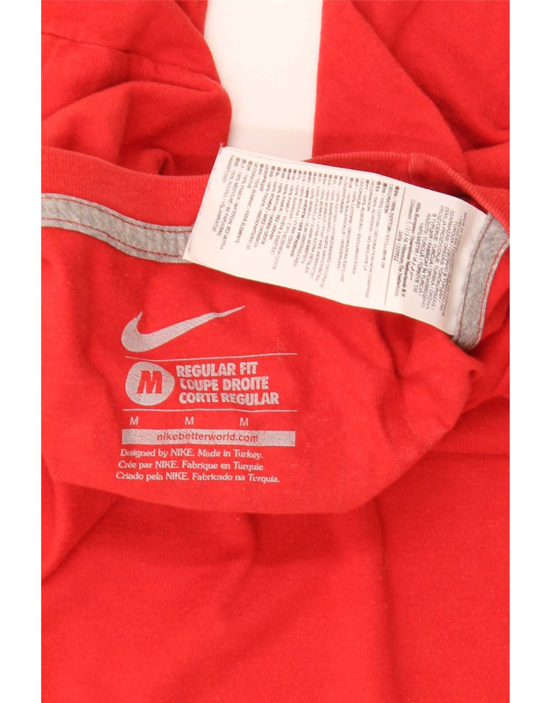 Nike Hommes Cristiano Ronaldo T-Shirt Graphique Coupe Régulière Rouge Moyen