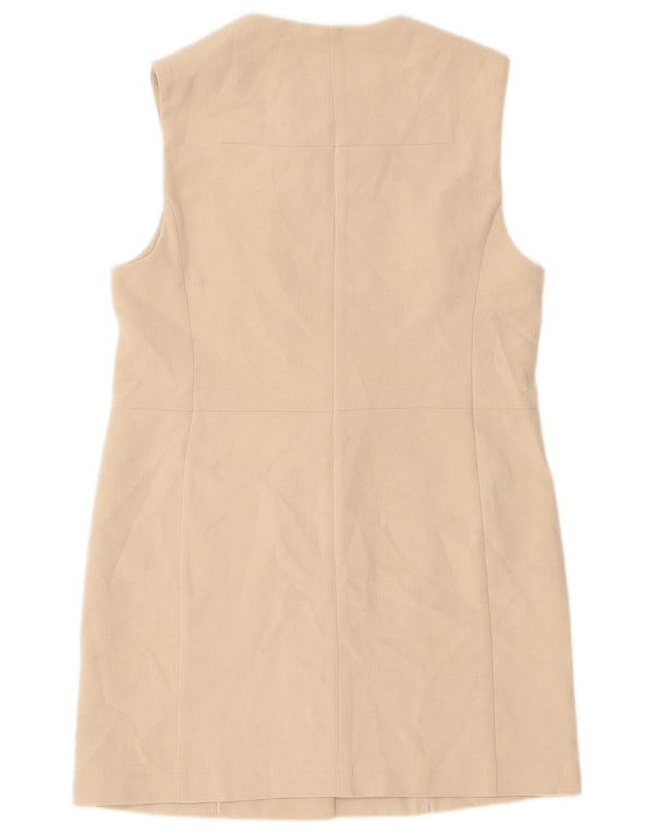 Marks & Spencer Veste blazer longue sans manches pour femme UK 10 Small Beige