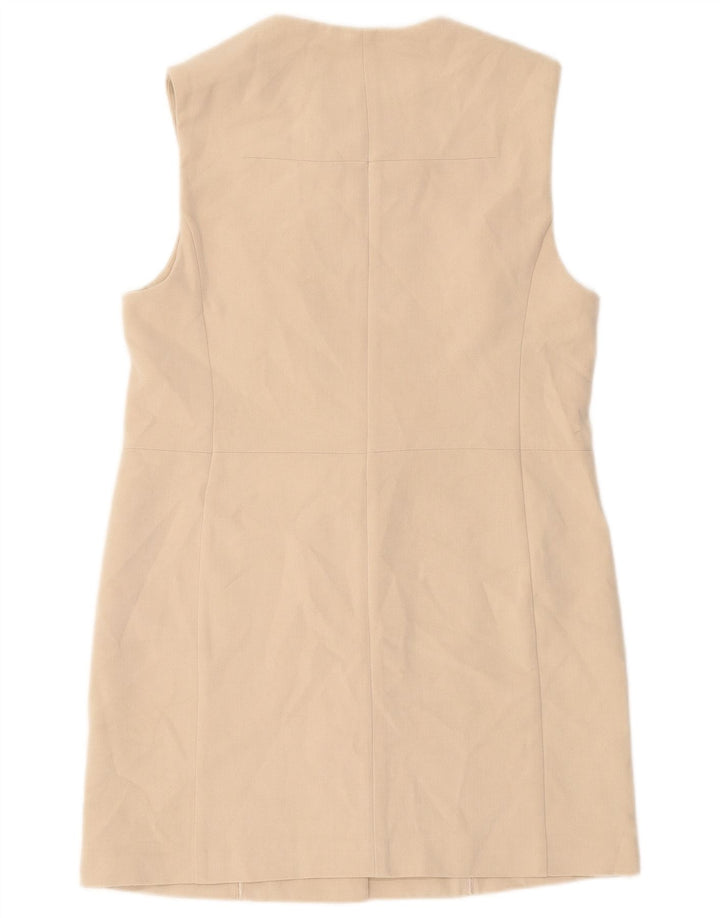 Marks & Spencer Veste blazer longue sans manches pour femme UK 10 Small Beige