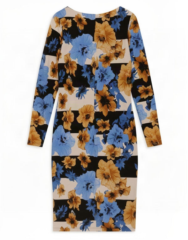 Marks & Spencer Robe moulante pour femme UK 10 Petit motif floral multicolore