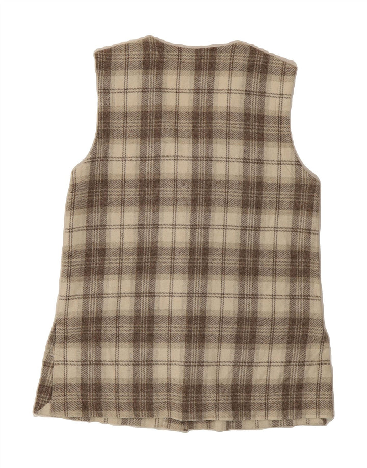 CONTE OF FLORENCE Womens Gilet UK 14 Medium Grey Check Vintage Conte of Florence and Second-Hand Conte of Florence from Messina Hembry 
