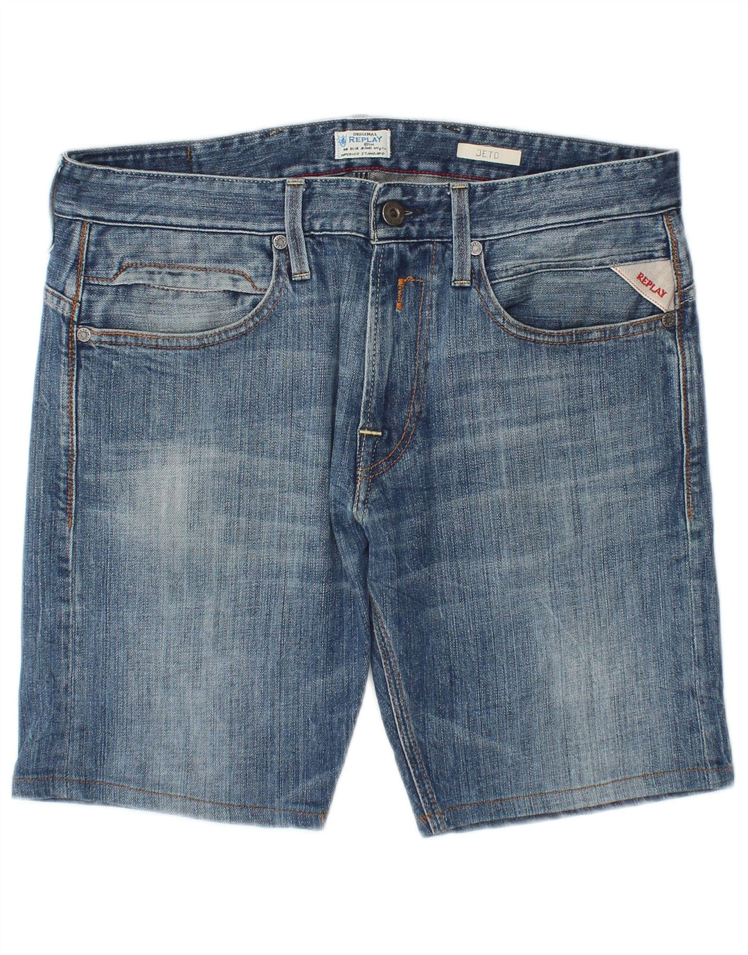 Replay Short Jeto Denim W32 Large Homme Bleu