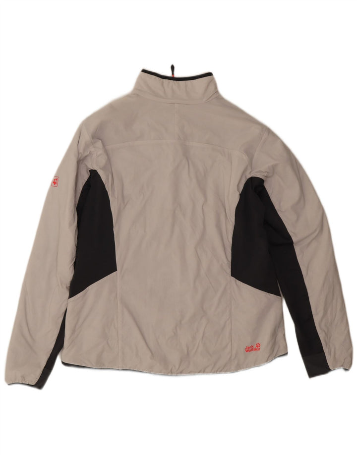Jack Wolfskin Veste coupe-vent pour femme UK 18 XL Blanc Colourblock