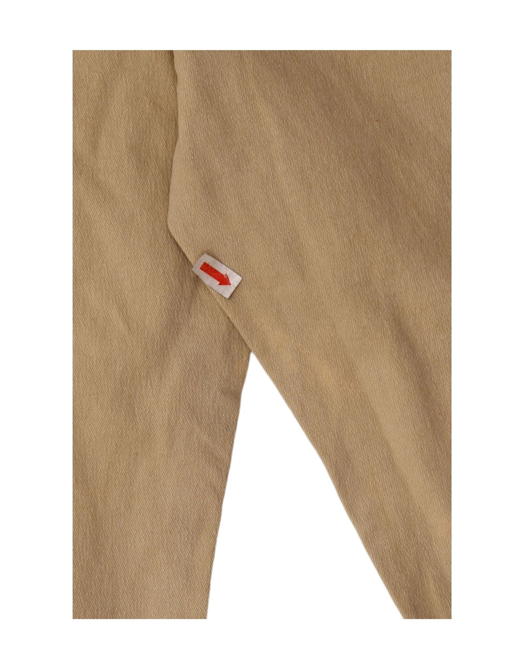 Pantalon décontracté droit femme vintage IT 46 Large W28 L27 Coton Beige
