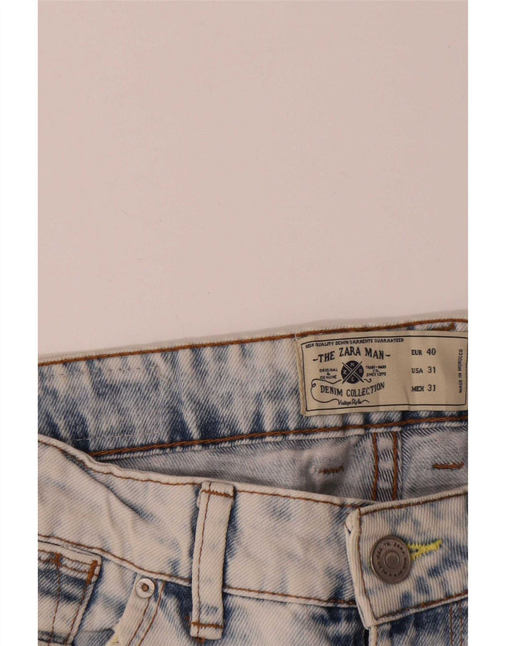 Zara Short en jean pour homme EU 40 Medium W31 Bleu Coton
