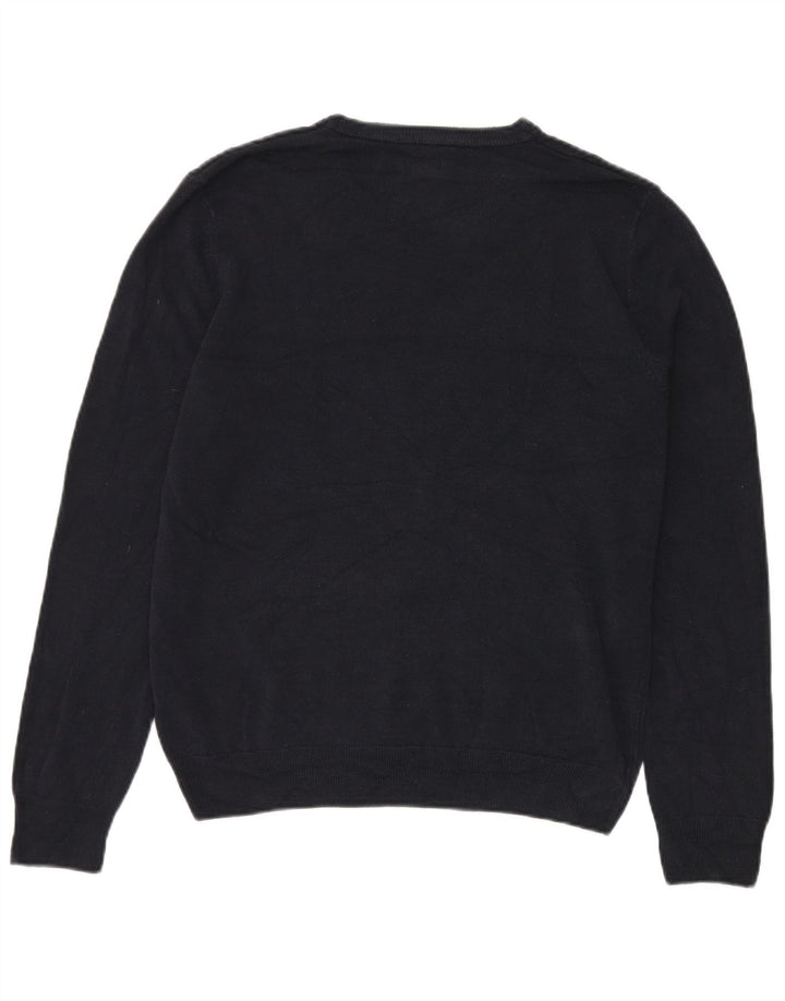 MARKS & SPENCER Pull col V pour homme en acrylique bleu marine Taille L