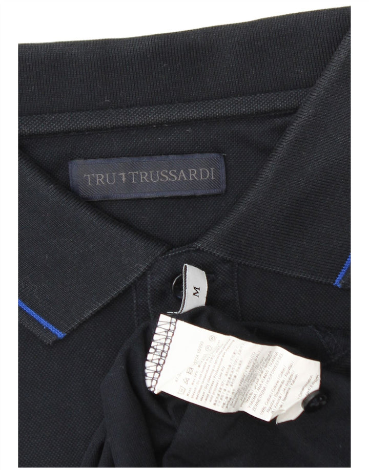 TRUSSARDI Polo Homme Bleu Marine Moyen Coton