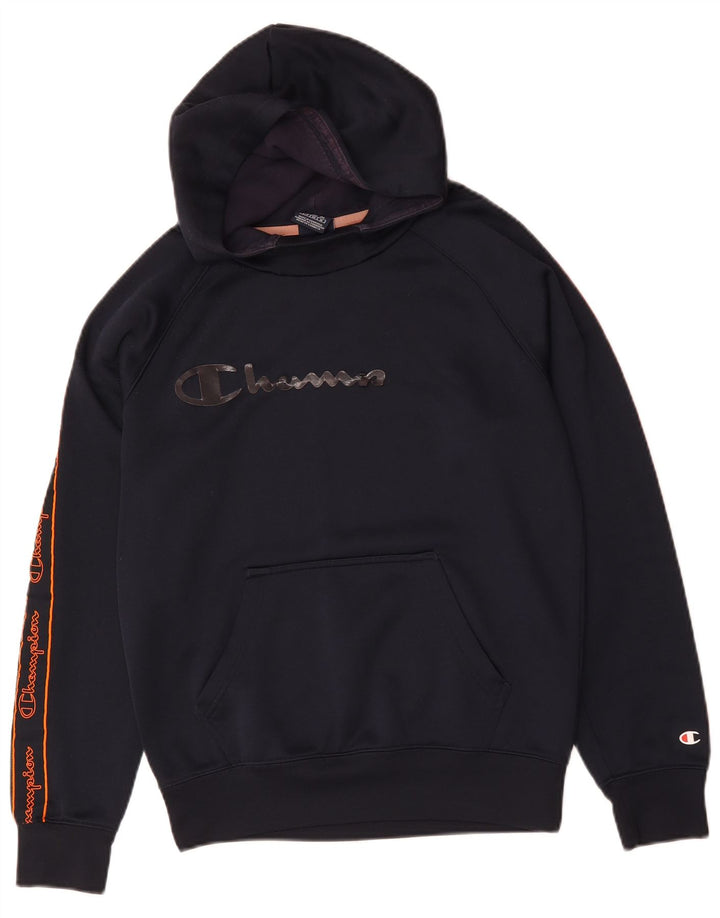 CHAMPION Pull à capuche graphique homme bleu marine moyen polyester