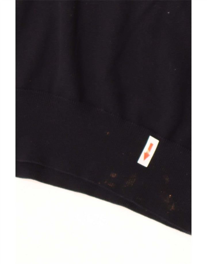 Hugo Boss Pull Regular Fit à col rond en coton noir moyen