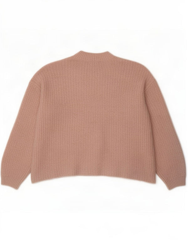 Marks & Spencer Pull surdimensionné à col rond pour femme UK 14 Rose moyen