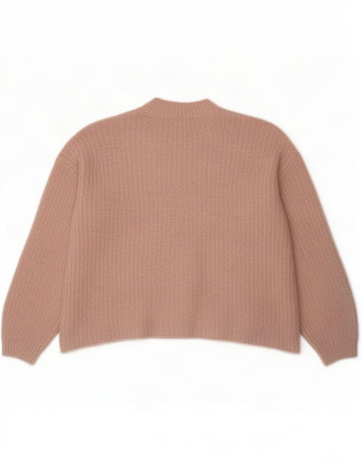 Marks & Spencer Pull surdimensionné à col rond pour femme UK 14 Rose moyen