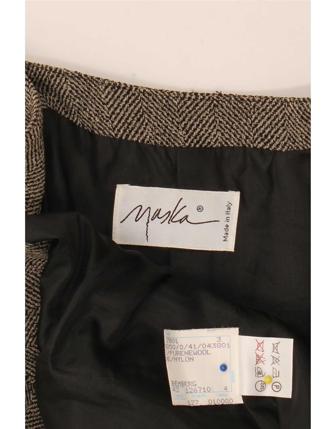 Maska Veste Blazer Croisée Femme IT 42 Gris Moyen à Chevrons