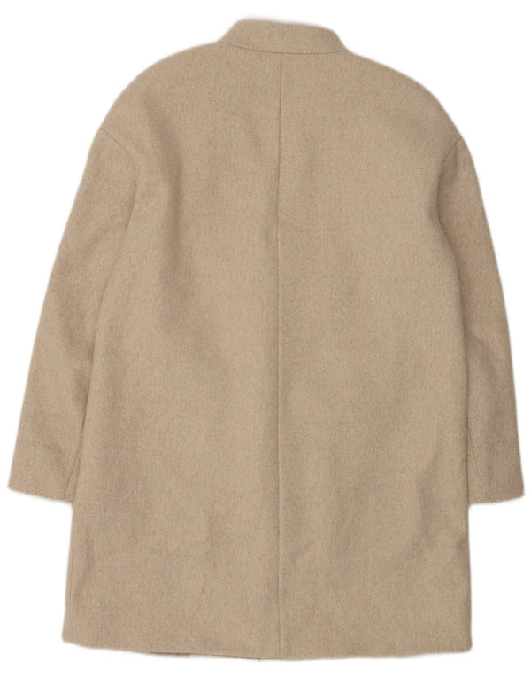 Zara Pardessus ouvert surdimensionné pour femme UK 6 XS Beige