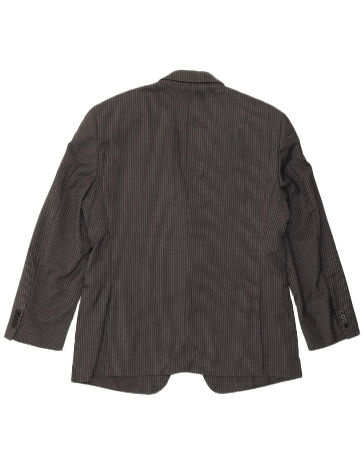 Tommy Hilfiger Veste blazer à 2 boutons pour homme UK 40 Grande laine à fines rayures grises