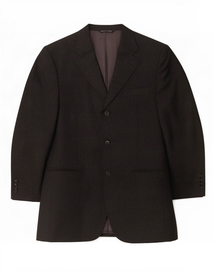 Canali Veste Blazer 3 Boutons Homme IT 48 Laine Vierge Noir Moyen