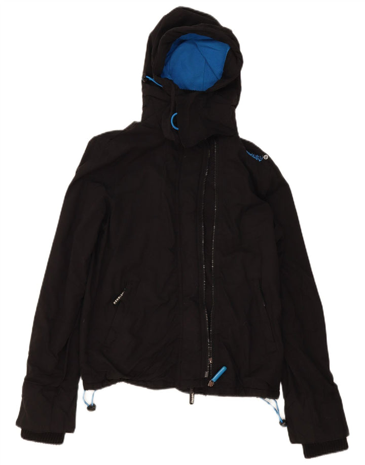 Superdry Veste coupe-vent à capuche Windcheater pour femme UK 10 Small Noir
