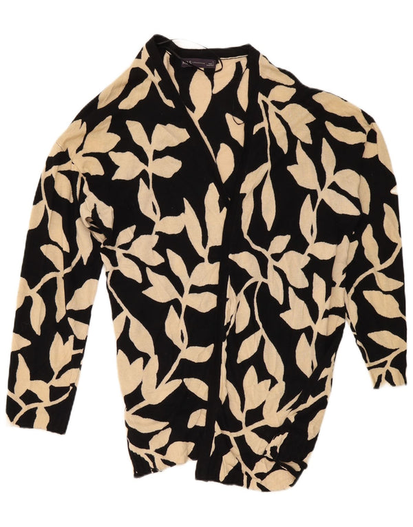 Marks & Spencer Pull cardigan surdimensionné pour femme UK 16 Grand noir floral